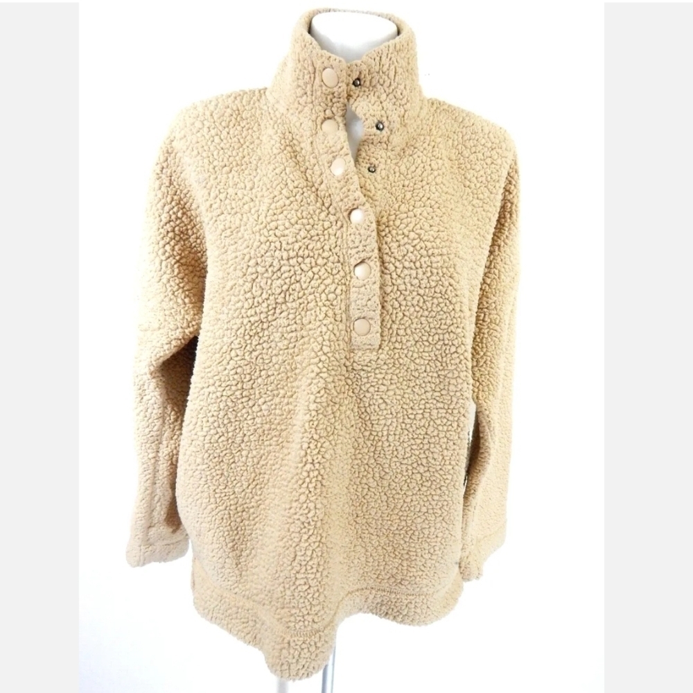 Aerie Cloud‎ Sherpa Fleece Henley Sweatshirt